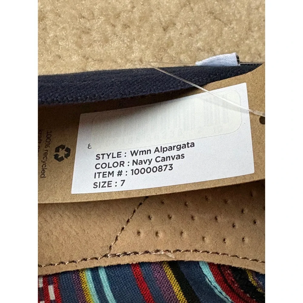 TOMS Women Navy Canvas Alpargata Slip On Flat Shoes 10000873 Size 7 NEW